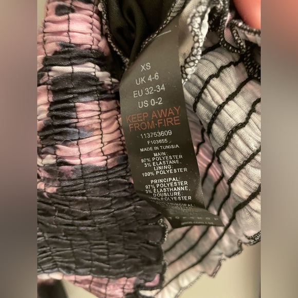 Topshop Square Necked Crop Top - Tie Dye - Size XS - Picture 7 of 9